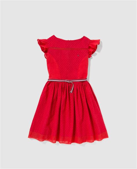 vestidos de bebe rojo de tommy hilfiger|Vestidos rojos Tommy Hilfiger de niña .